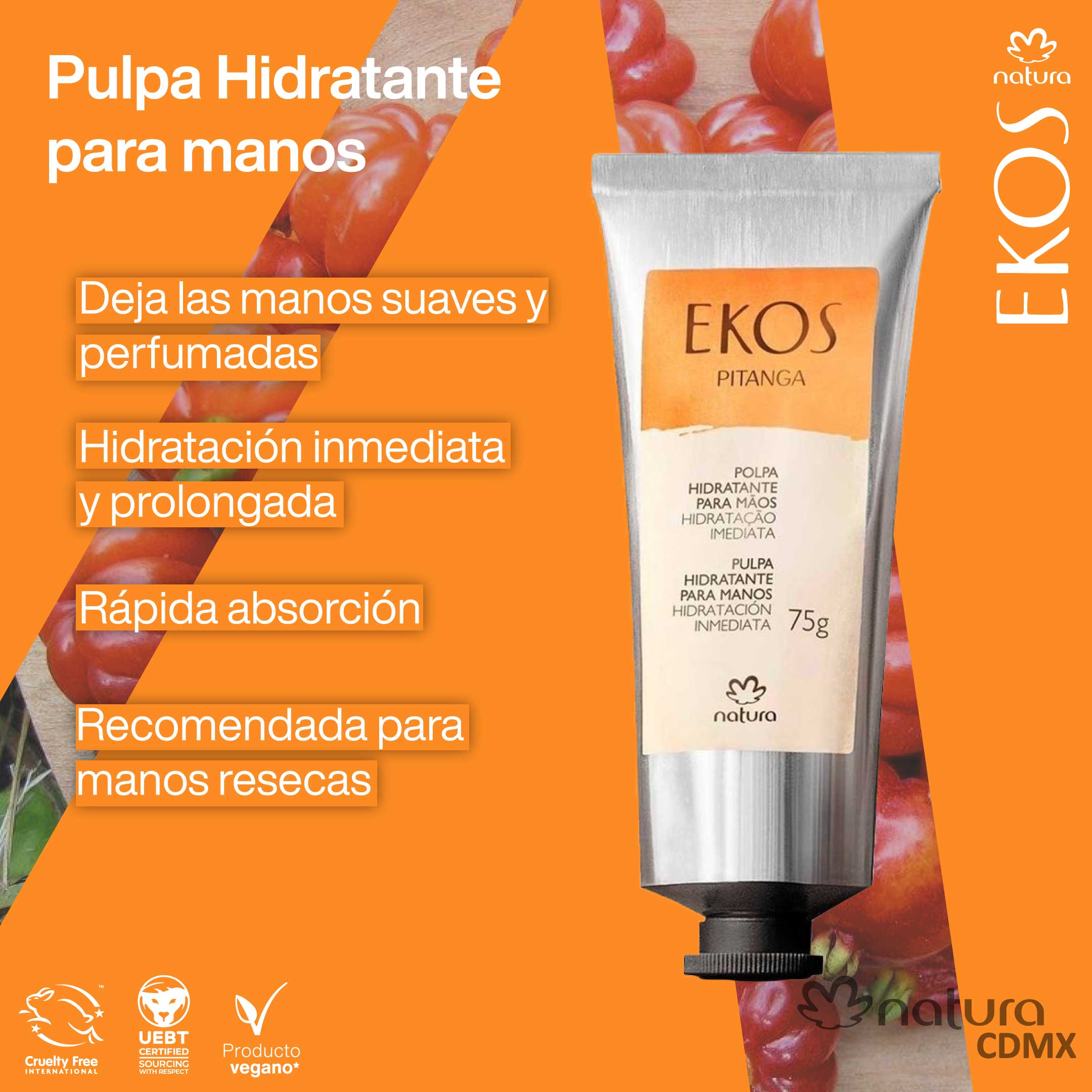 Ekos Natura pitanga • Natura de México • Perfumes • Jabones • Mousse